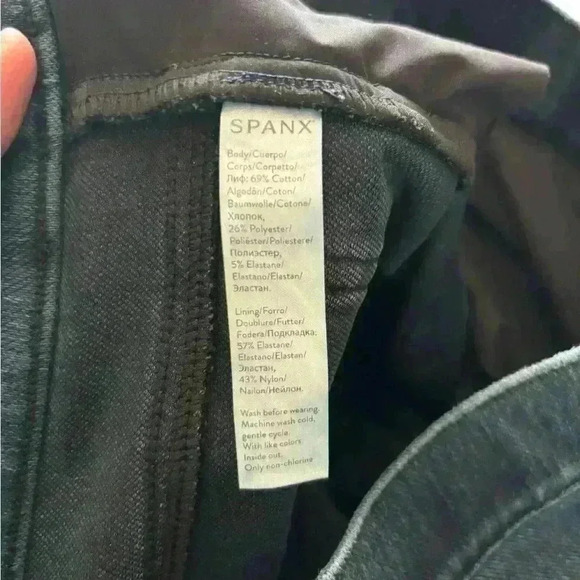 Spanx Womens Jegging Jeans High Rise Whiskering Stretch Pull-On Blue Size M - Picture 6 of 6